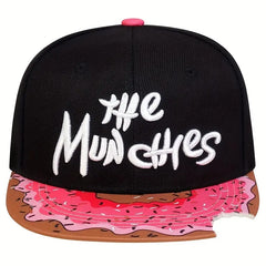 Donut Brim Cartoon Baseball Cap Embroidered Snapback Hat for Women
