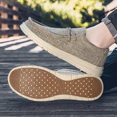 Men's Lace up Sneakers Comfortable Canvas Walking Shoes