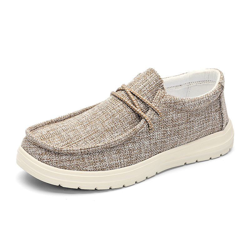 Men's Lace up Sneakers Comfortable Canvas Walking Shoes