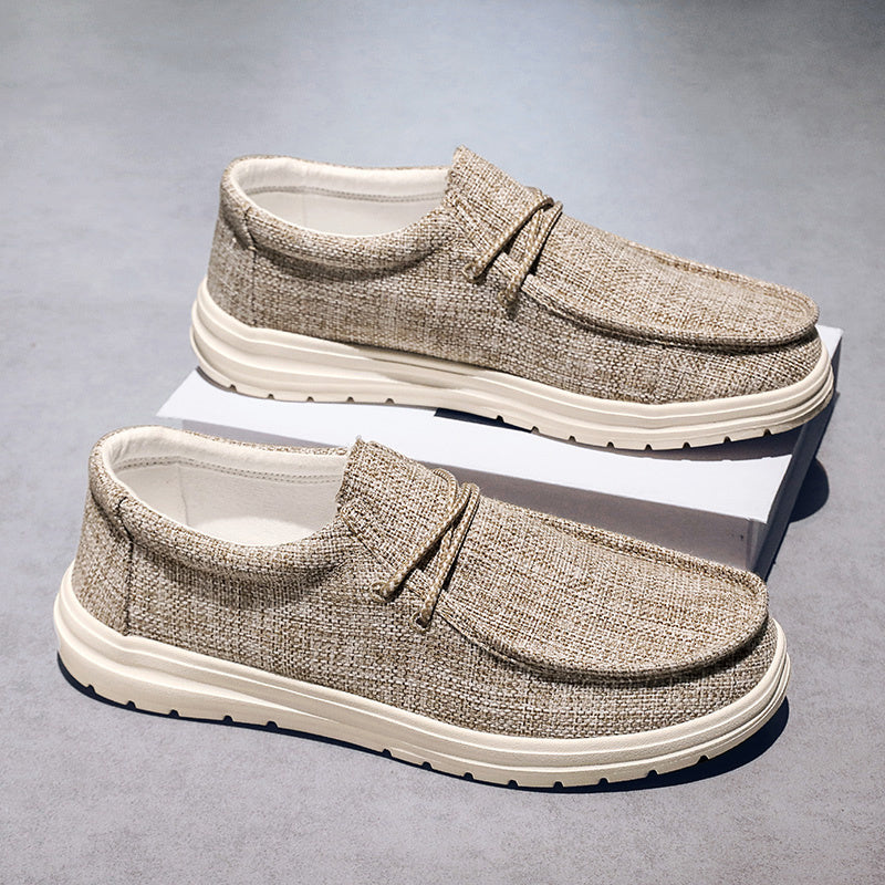 Men's Lace up Sneakers Comfortable Canvas Walking Shoes