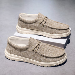 Men's Lace up Sneakers Comfortable Canvas Walking Shoes