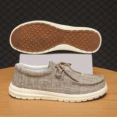 Men's Lace up Sneakers Comfortable Canvas Walking Shoes