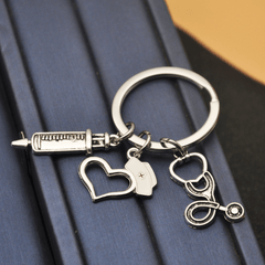 Cartoon Nursing Theme Key Chain Funny Alloy Bag Pendant