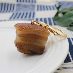 Creative Braised Pork Key Chain Funny Bag Backpack Pendant