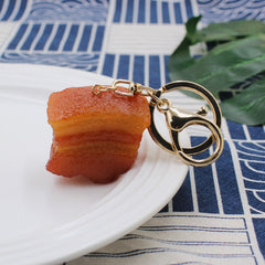 Creative Braised Pork Key Chain Funny Bag Backpack Pendant
