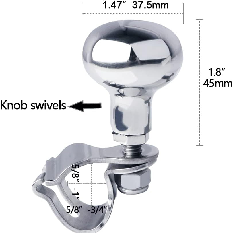 316 SS Boat Steering Wheel Knob Marine Sport Maneuvering Spinner