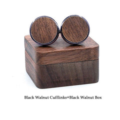 Men's Round Cufflinks for Formal Shirts with Box