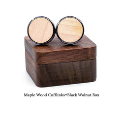 Men's Round Cufflinks for Formal Shirts with Box