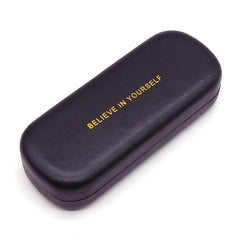 Men's Vintage PU Leather Glasses Case Hard Eyeglasses Protector