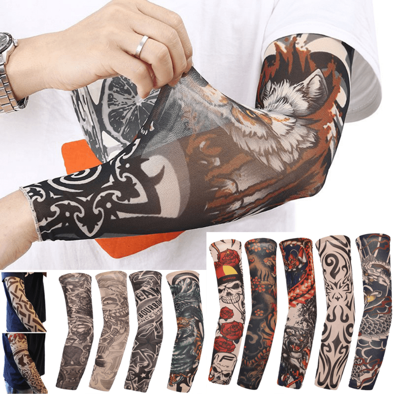 UV Protection Tattoo Arm Sleeves for Men and Women