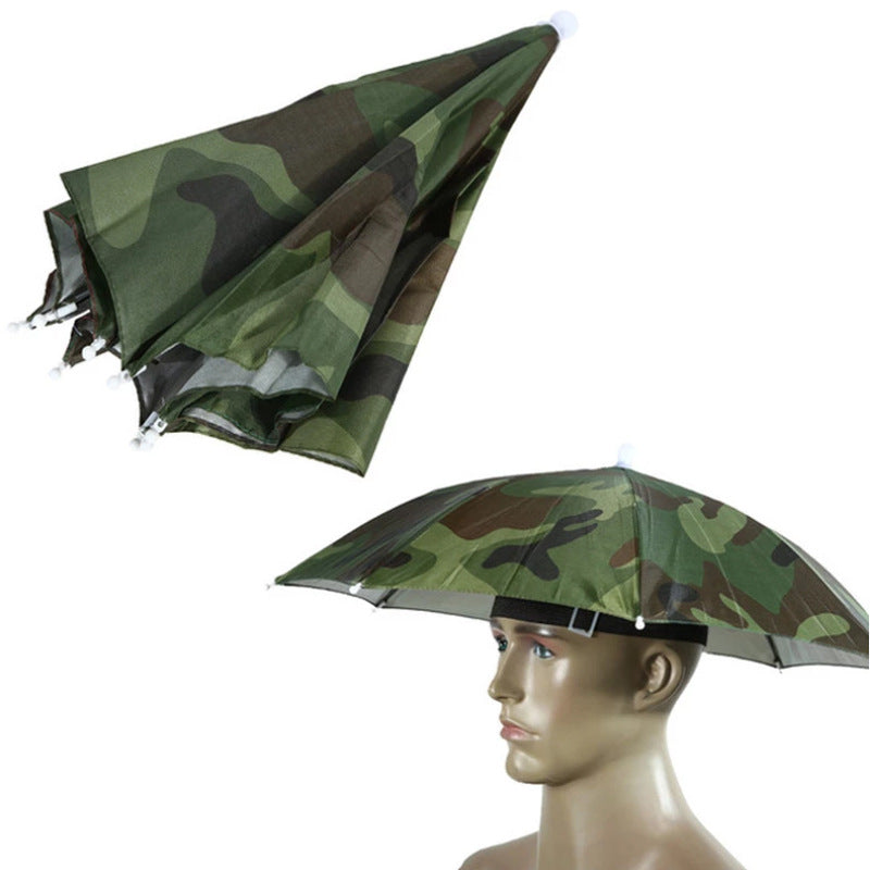 Adjustable Camo Umbrella Hat for Sun Protection