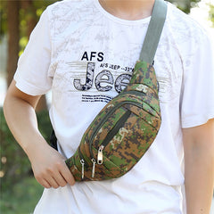 Men's Camo Waist Bag Oxford Cloth Tactical Chest Bag Fanny Pack