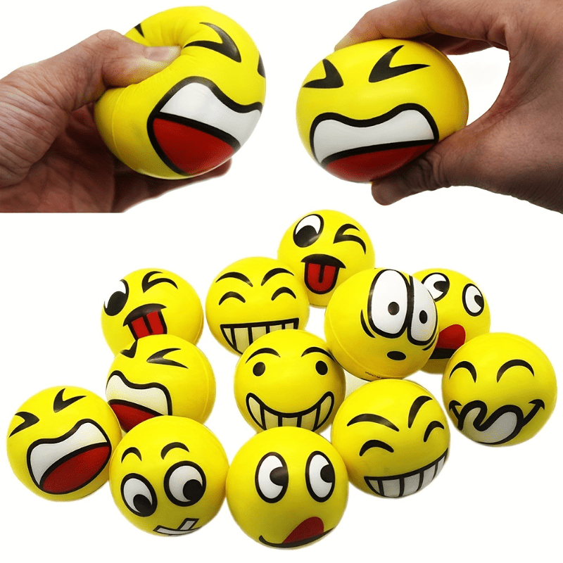 12pcs Random Style Stress Balls for Tension Relief and Relaxation