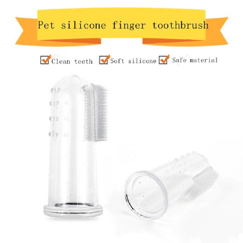 5pc Dog Toothbrushes Soft Pet Finger Toothbrush Bad Breath Tartar Teeth
