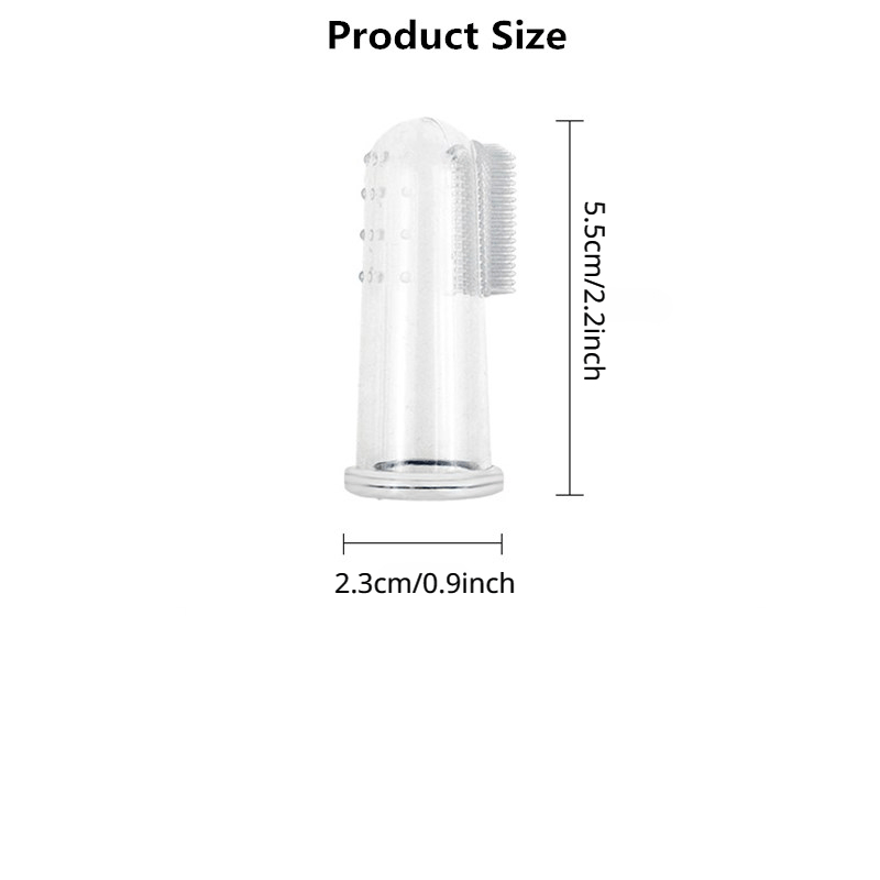 5pc Dog Toothbrushes Soft Pet Finger Toothbrush Bad Breath Tartar Teeth