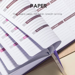 A5 Undated Plan Notebook for Time Management and Goal Achievement