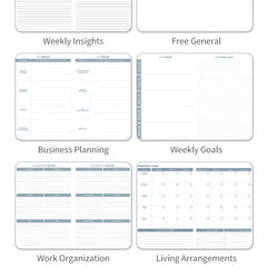 A5 Undated Plan Notebook for Time Management and Goal Achievement
