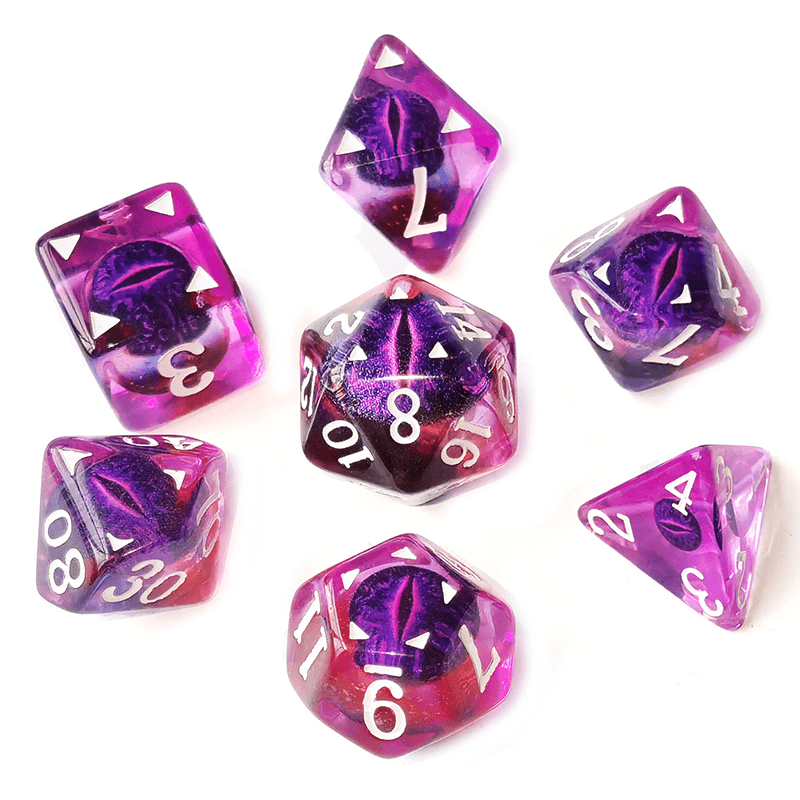 Dragon Eye Dice Set 7pcs Polyhedral Board Game Accessories