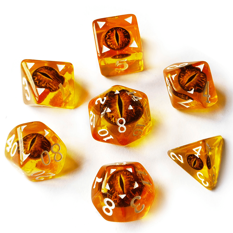 Dragon Eye Dice Set 7pcs Polyhedral Board Game Accessories