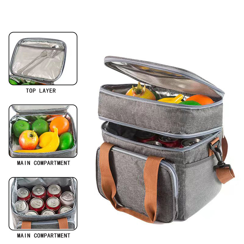 Insulated Lunch Box for Adults Leakproof Cooler Bag Keeps Food Fresh