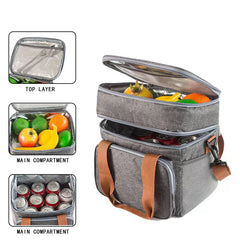 Insulated Lunch Box for Adults Leakproof Cooler Bag Keeps Food Fresh