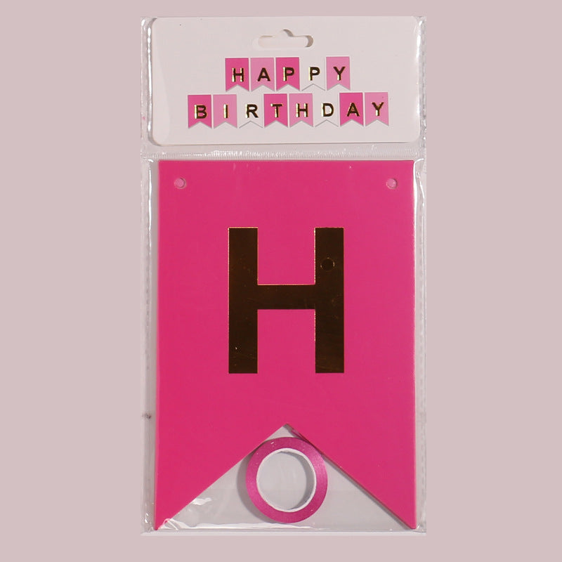 1PC 13 Letters Happy Birthday Banner Detachable Reusable Outdoor Party Decor