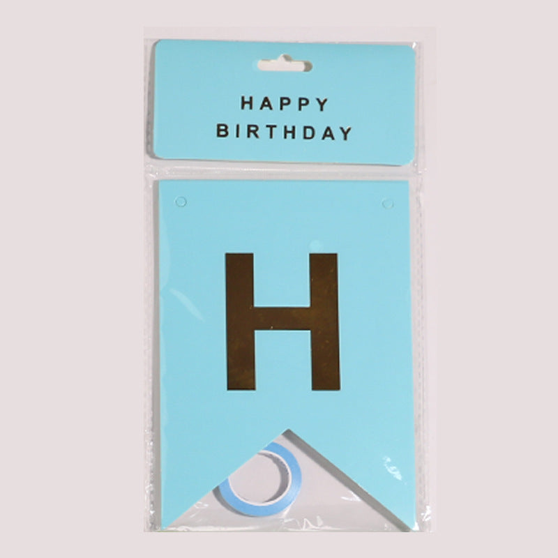 1PC 13 Letters Happy Birthday Banner Detachable Reusable Outdoor Party Decor