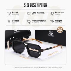 MePanda Square Sunglasses Unisex Driving Travel