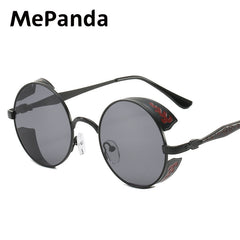MePanda Round Dot Paint Steampunk Sunglasses UV Protection
