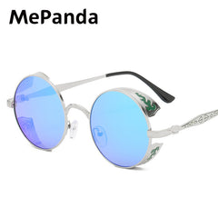MePanda Round Dot Paint Steampunk Sunglasses UV Protection