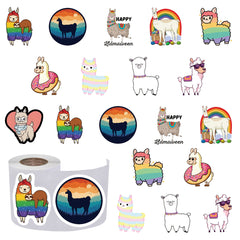 500pcs Llama Alpaca Funny Stickers, 10 Patterns Pack