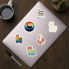 500pcs Llama Alpaca Funny Stickers, 10 Patterns Pack