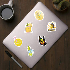 500pcs Lemon Fruit Funny Food Stickers 10 Patterns Pack Cartoon Sticker