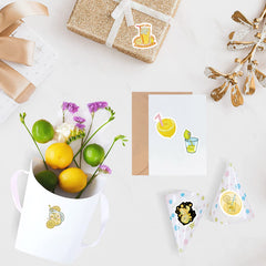 500pcs Lemon Fruit Funny Food Stickers 10 Patterns Pack Cartoon Sticker