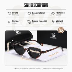 MePanda Half Frame Sunglasses for Outdoor Travel Party