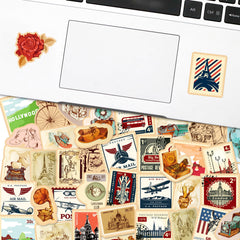 50pcs American Cities Graffiti Stickers Water Bottle Laptop Skateboard Scrapbook