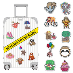 100pcs Sloth Animals Funny Cartoon Deacls Waterproof Stickers For Adults Teens