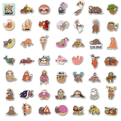 100pcs Sloth Animals Funny Cartoon Deacls Waterproof Stickers For Adults Teens