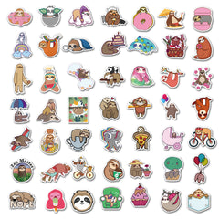 100pcs Sloth Animals Funny Cartoon Deacls Waterproof Stickers For Adults Teens