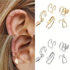 Geometric Cuff Earrings for Banquet