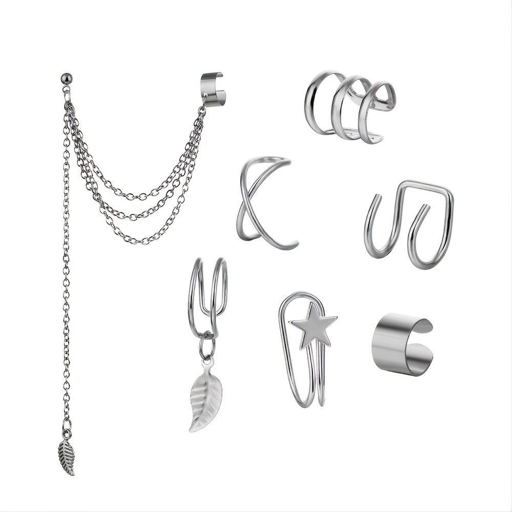 Geometric Cuff Earrings for Banquet