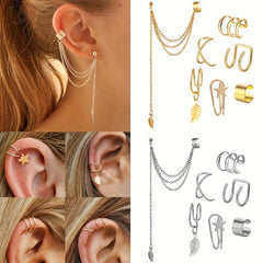 Geometric Cuff Earrings for Banquet