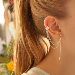 Geometric Cuff Earrings for Banquet