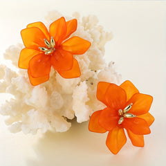 Colorful Flower Dangle Earrings - Gift for Women