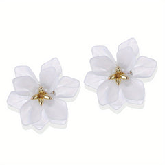 Colorful Flower Dangle Earrings - Gift for Women