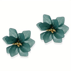 Colorful Flower Dangle Earrings - Gift for Women