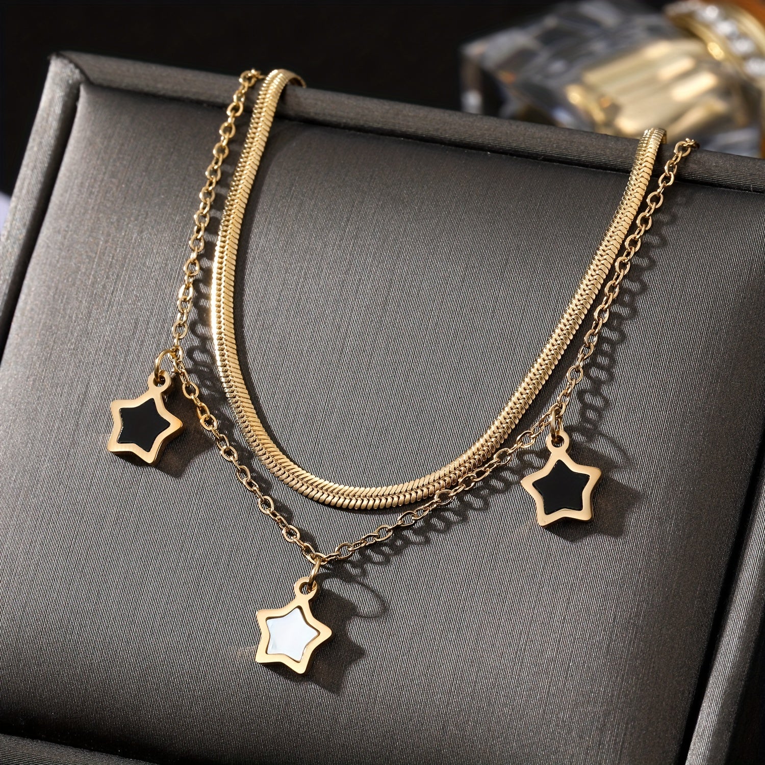 Star Pendant Snake Chain Bracelet Y2K Style Hand Chain Jewelry For Girls