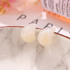 Resin Moon Geometric Stud Earrings for Daily Wear