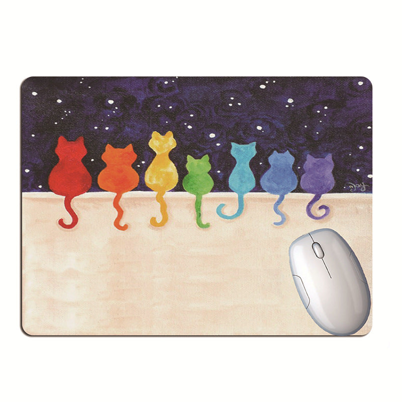 Rainbow Gouache Watercolor Mouse Pad