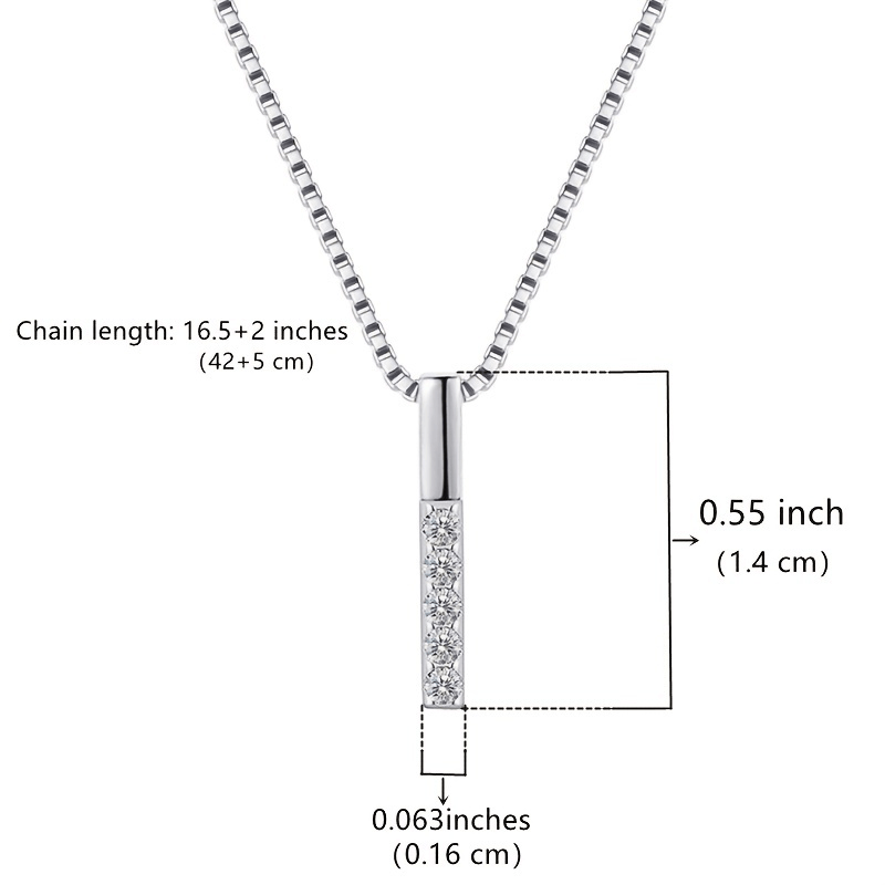 Girl's Geometric Necklace Micro Paved Zircon Pendant Chain